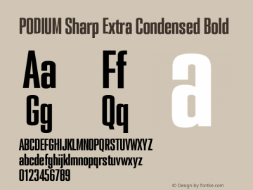 PODIUM Sharp 2.9 Version 1.000 | w-rip DC20190420 Font Sample