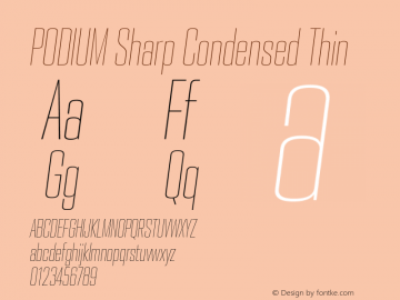PODIUM Sharp 3.3 italic Version 1.000 | w-rip DC20190420图片样张