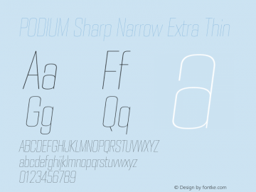 PODIUM Sharp 4.2 italic Version 1.000 | w-rip DC20190420 Font Sample