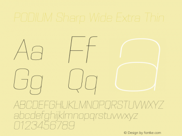 PODIUM Sharp 6.2 italic Version 1.000 | w-rip DC20190420 Font Sample