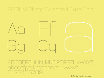 PODIUM Sharp 7.2 Version 1.000 | w-rip DC20190420 Font Sample