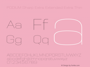 PODIUM Sharp 8.2 Version 1.000 | w-rip DC20190420 Font Sample