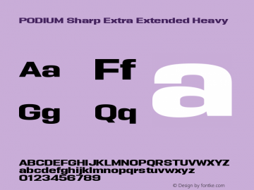 PODIUM Sharp 8.10 Version 1.000 | w-rip DC20190420 Font Sample