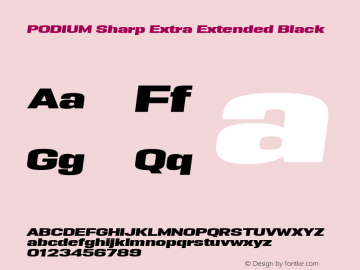 PODIUM Sharp 8.11 italic Version 1.000 | w-rip DC20190420 Font Sample