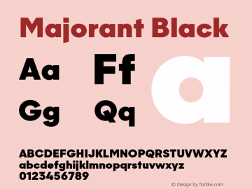 Majorant Black Version 1.000;PS 1.0;hotconv 1.0.88;makeotf.lib2.5.647800 Font Sample