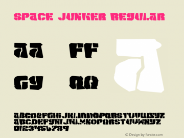 Space Junker Regular 1 Font Sample