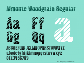 Almonte Woodgrain Regular Version 4.000 Font Sample