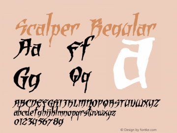 Scalper Regular Version 1.00 Font Sample