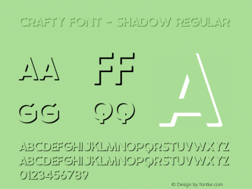 Crafty Font - Shadow Regular Version 1.000图片样张