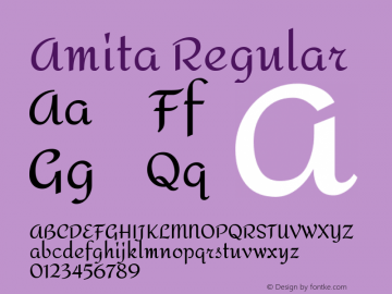 Amita Version 1.000 Font Sample