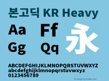 본고딕 KR Heavy 图片样张