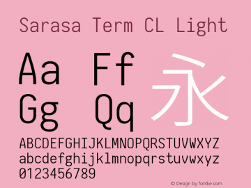 Sarasa Term CL Light  Font Sample