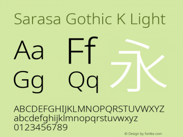 Sarasa Gothic K Light Version 0.10.2; ttfautohint (v1.8.3)图片样张