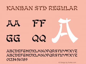 KanbanStd Version 1.001 Font Sample