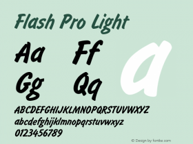 FlashPro-Light Version 1.00 Font Sample
