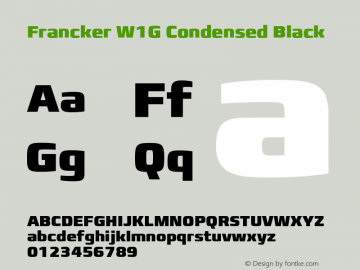 FranckerW1G-CondensedBlack Version 1.01图片样张