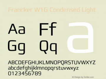 FranckerW1G-CondensedLight Version 1.01图片样张