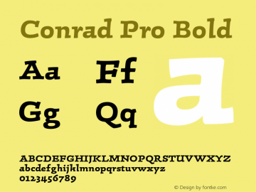 ConradPro-Bold Version 1.00 Font Sample