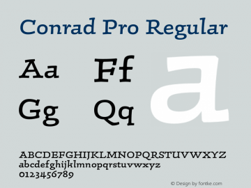 ConradPro-Regular Version 1.00 Font Sample