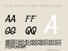 Year supply of fairy cakes Regular www.pizzadude.dk - Embedding allowed Font Sample