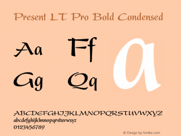 PresentLTPro-BoldCondensed Version 1.000;PS 001.000;hotconv 1.0.38 Font Sample