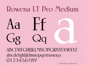 RowenaLTPro-Medium Version 1.000;PS 001.000;hotconv 1.0.38 Font Sample