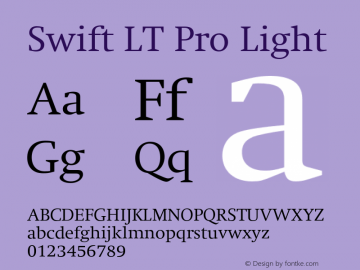 SwiftLTPro-Light Version 1.100;PS 001.001;hotconv 1.0.38 Font Sample