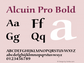 AlcuinPro-Bold Version 1.00图片样张