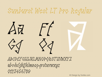SunburstWestLTPro-Regular Version 1.000;PS 001.000;hotconv 1.0.38 Font Sample