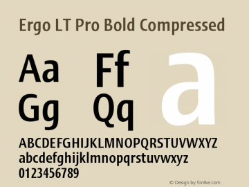 ErgoLTPro-BoldCompressed Version 1.000;PS 001.000;hotconv 1.0.38 Font Sample