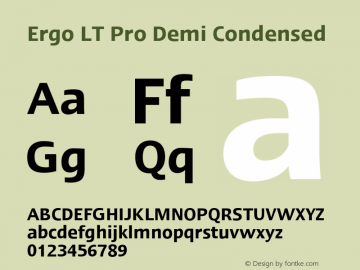 ErgoLTPro-DemiCondensed Version 1.000;PS 001.000;hotconv 1.0.38 Font Sample