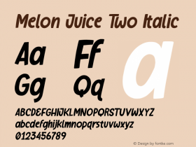 MelonJuiceTwo-Italic 图片样张