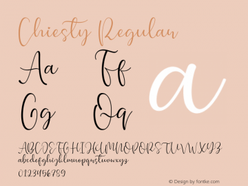 Chiesty Version 001.000 Font Sample