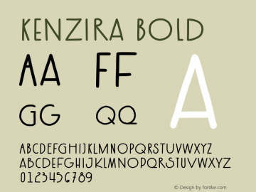 Kenzira Bold Version 1.00;March 31, 2020;FontCreator 11.5.0.2430 64-bit Font Sample