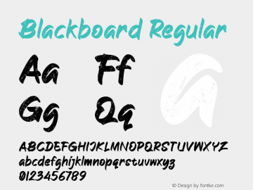 Blackboard 1.000 Font Sample