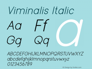 Viminalis Italic Version 1.00图片样张