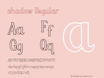 shadow Version 1.000 Font Sample