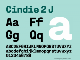 Cindie2-J Version 1.000 Font Sample