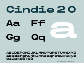 Cindie2-O Version 1.000 Font Sample