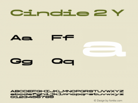 Cindie 2 Y Version 1.000 Font Sample