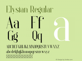 Elysian Version 1.002;Fontself Maker 3.5.0 Font Sample