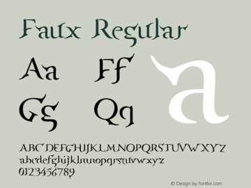 Faux Regular Macromedia Fontographer 4.1J 01.10.10 Font Sample