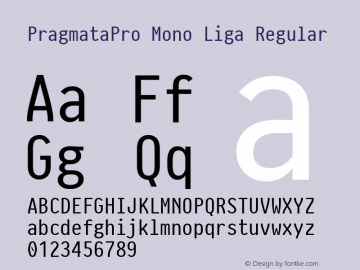 PragmataPro Mono Liga Regular Version 0.828图片样张