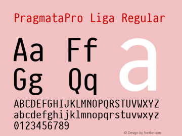 PragmataPro Liga Regular Version 0.828图片样张