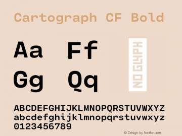 Cartograph CF Bold Version 2.100图片样张