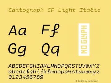 Cartograph CF Light Italic Version 2.100图片样张