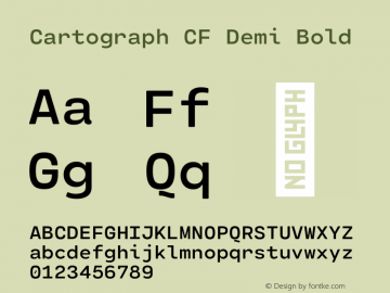 Cartograph CF Demi Bold Version 2.100图片样张