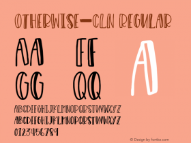 OtherWise-CLN Version 1.000 Font Sample