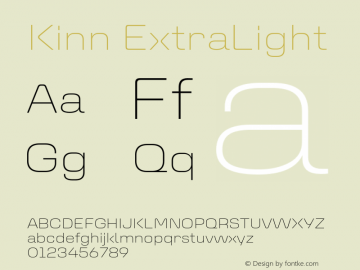 Kinn-ExtraLight Version 1.00 Build 0718图片样张