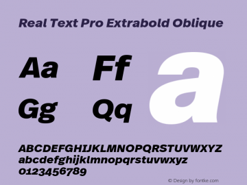 Real Text Pro Extrabold Obl Version 1.00, build 12, g2.5.2.1165, s3图片样张